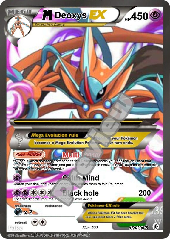 M Deoxys EX Pokemon Card 