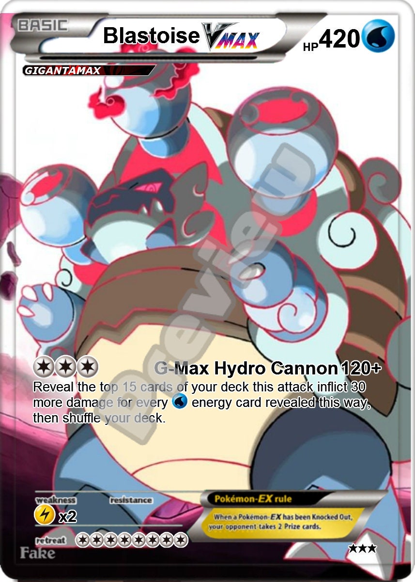 Blastoise Ex Gx Gmax Vmax Gigantamax Ex Pokemon Karte Etsy de