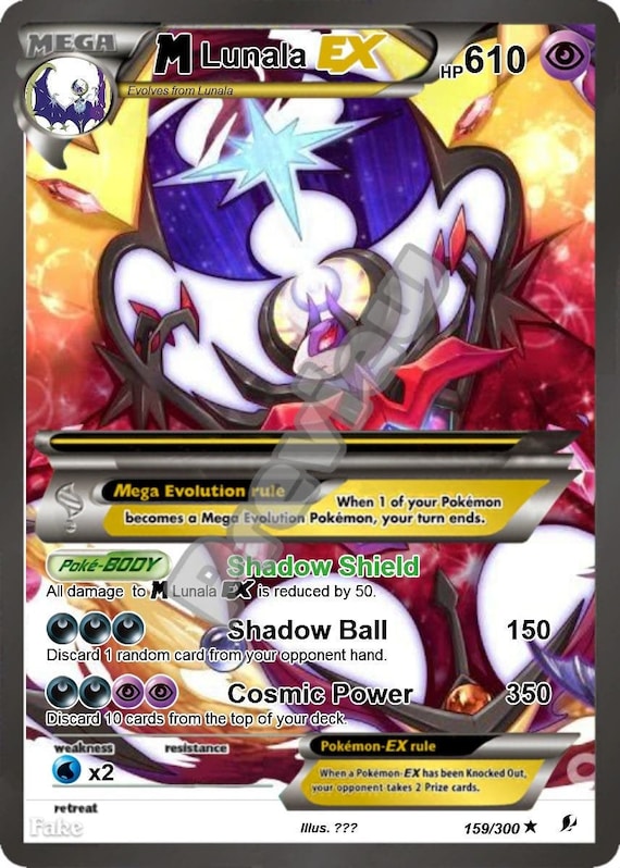 M Lunala Ex Pokemon Card 