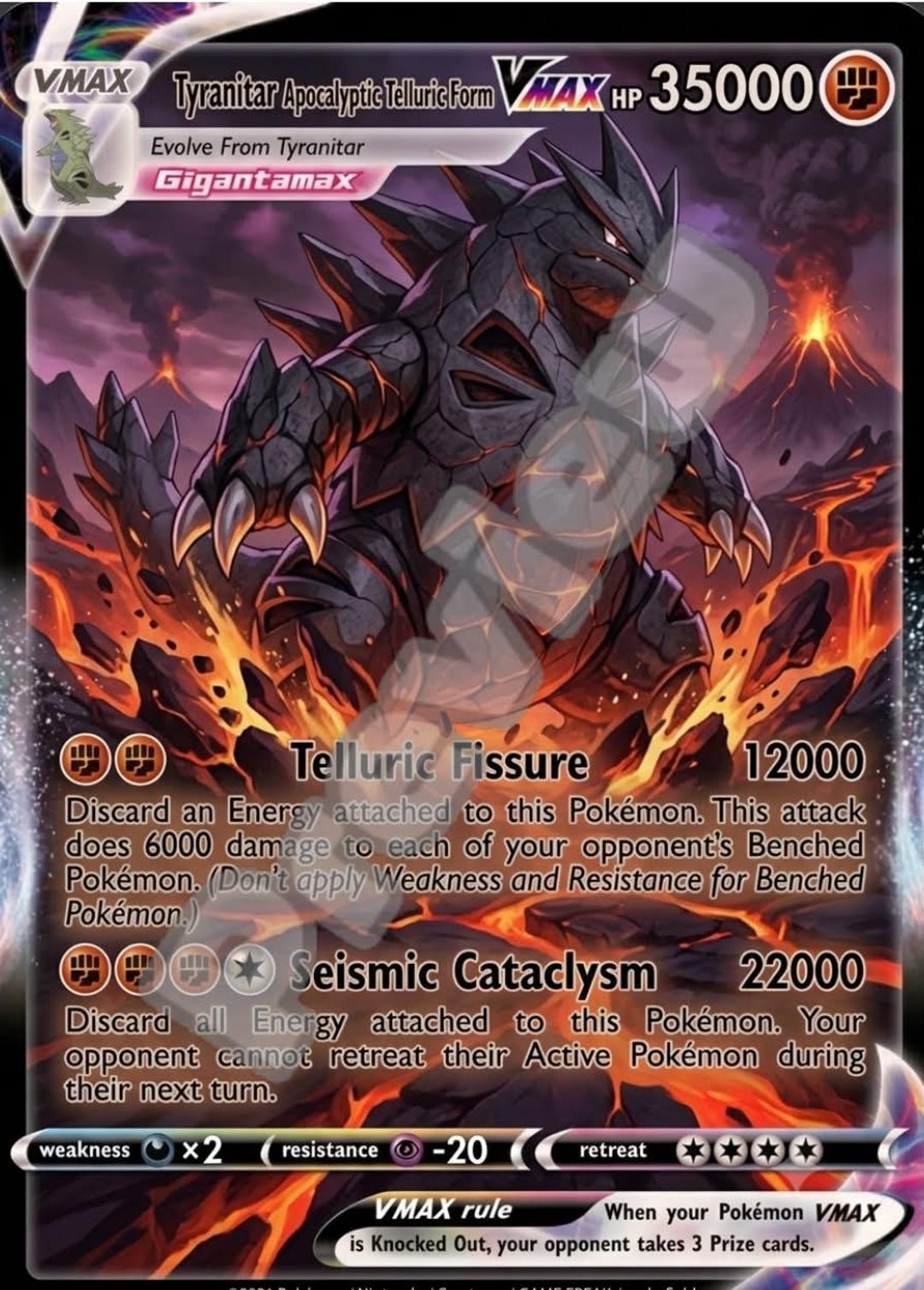 Tyranitar VMAX GX Ex Pokemon Card - Etsy