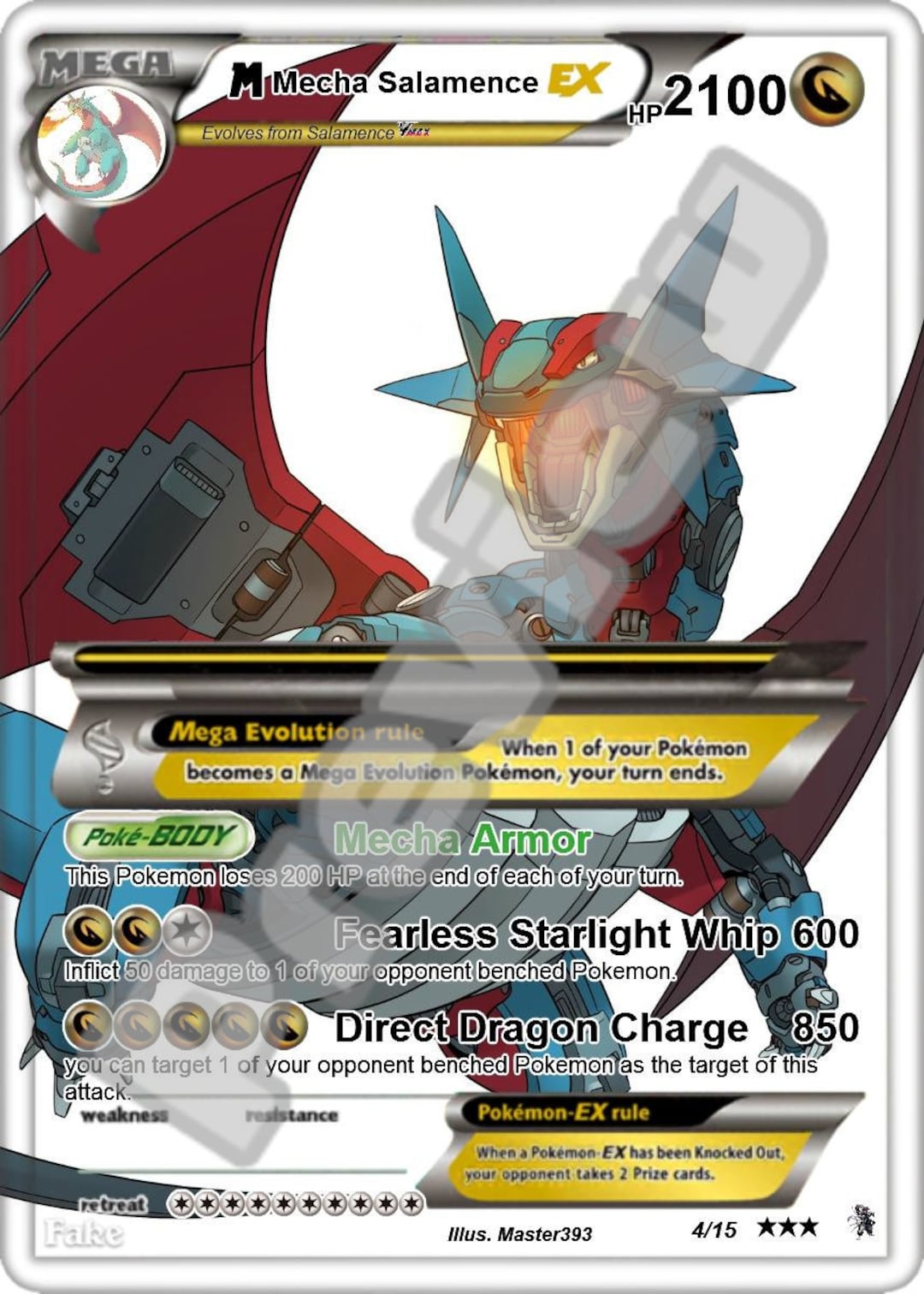 M Mecha Salamence EX Pokemon Card - Etsy