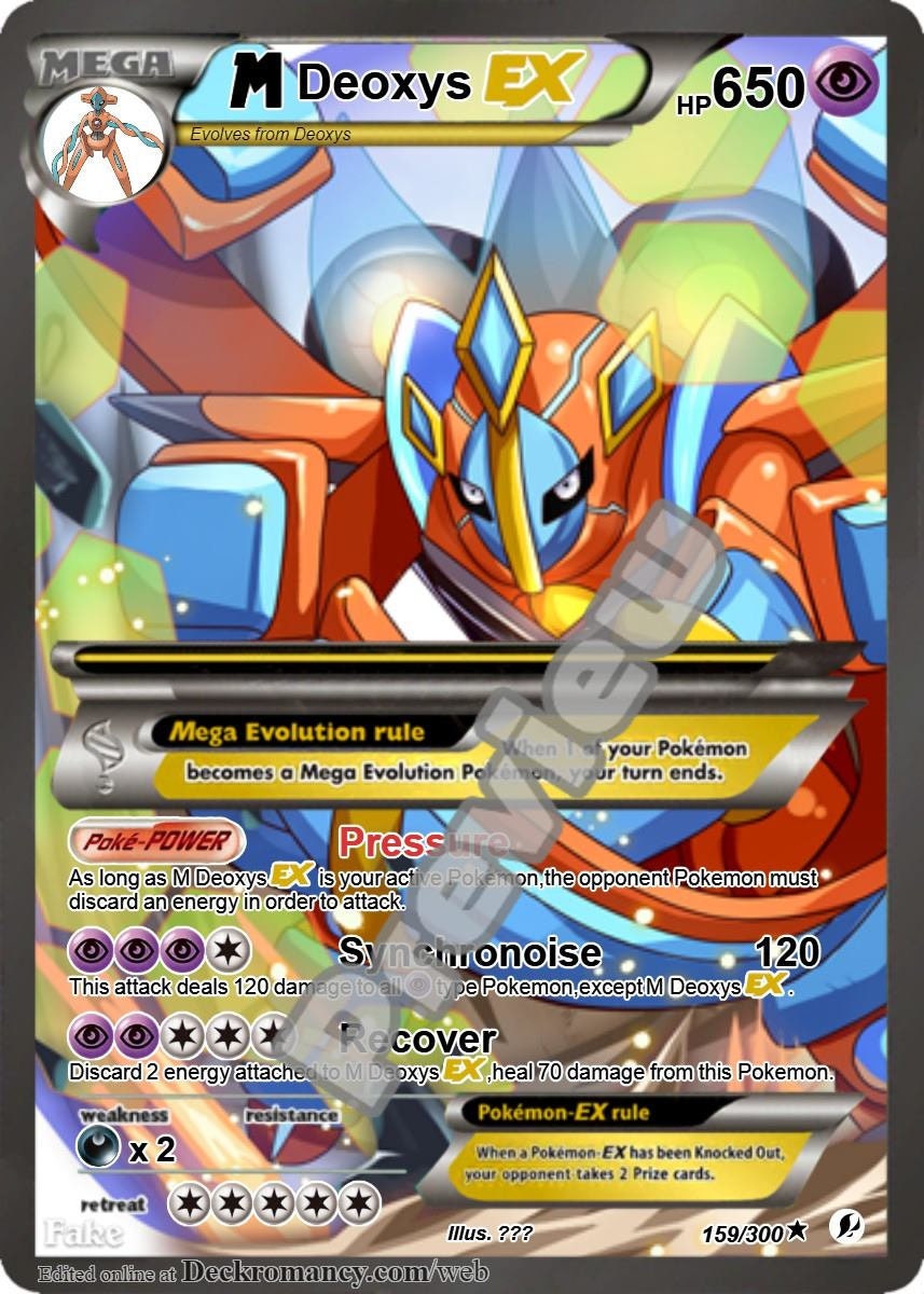 M Deoxys EX Pokemon Card 