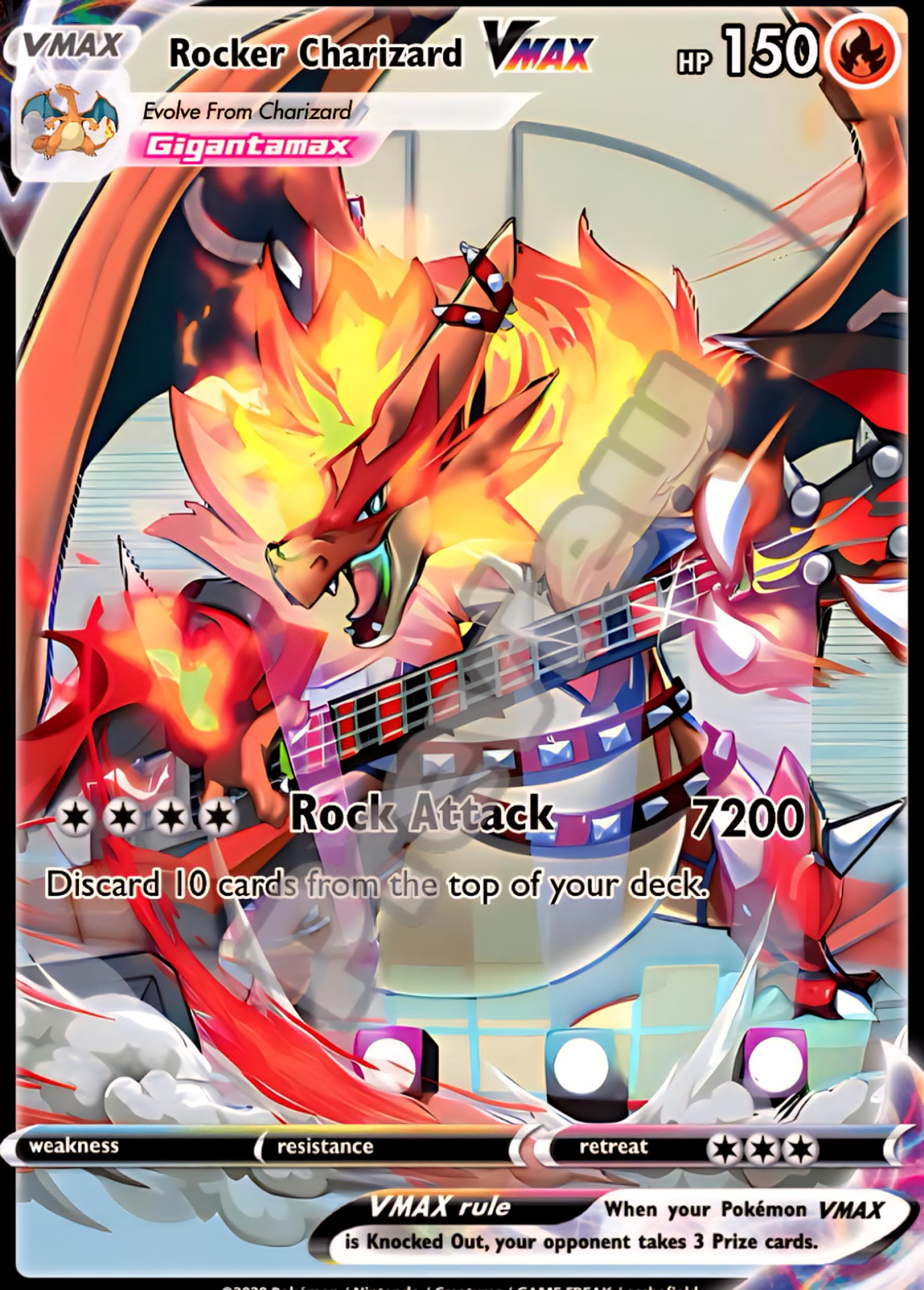 Rocker Charizard gx gmax vmax gigantamax ex pokemon card Rocker Charizard gx gmax vmax gigantamax ex pokemon card