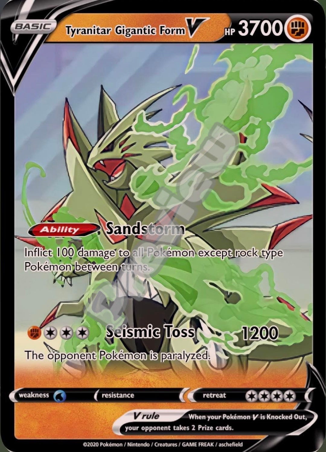 thumbnail image 2 of Tyranitar 079/071 Art Rare (AR) Japanese Pokemon Card – EX/NM Condition 2 of 4