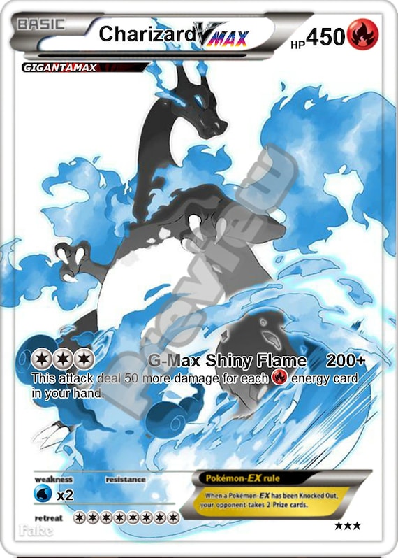 Shadow Charizard Gx Custom Pokemon Card Hand Made Proxy Premium Quality