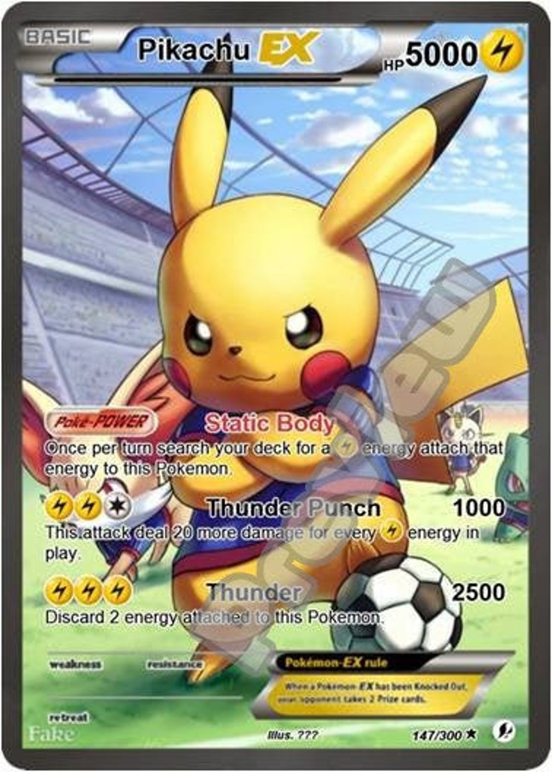 Pikachu Gx Gmax Vmax Gigantamax Ex Pokemon Card Etsy