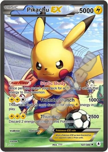 M Mecha Pikachu ex pokemon card