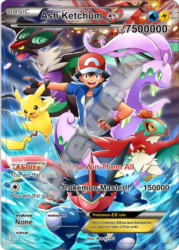 Ash Ketchum Gx Pokemon Karte Etsy.de