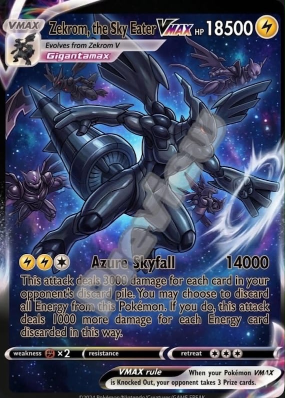pokemon trading card game zekrom 031 N's the trusted official grading guarantees its condition Zekrom VMAX Gx Pokemon Card