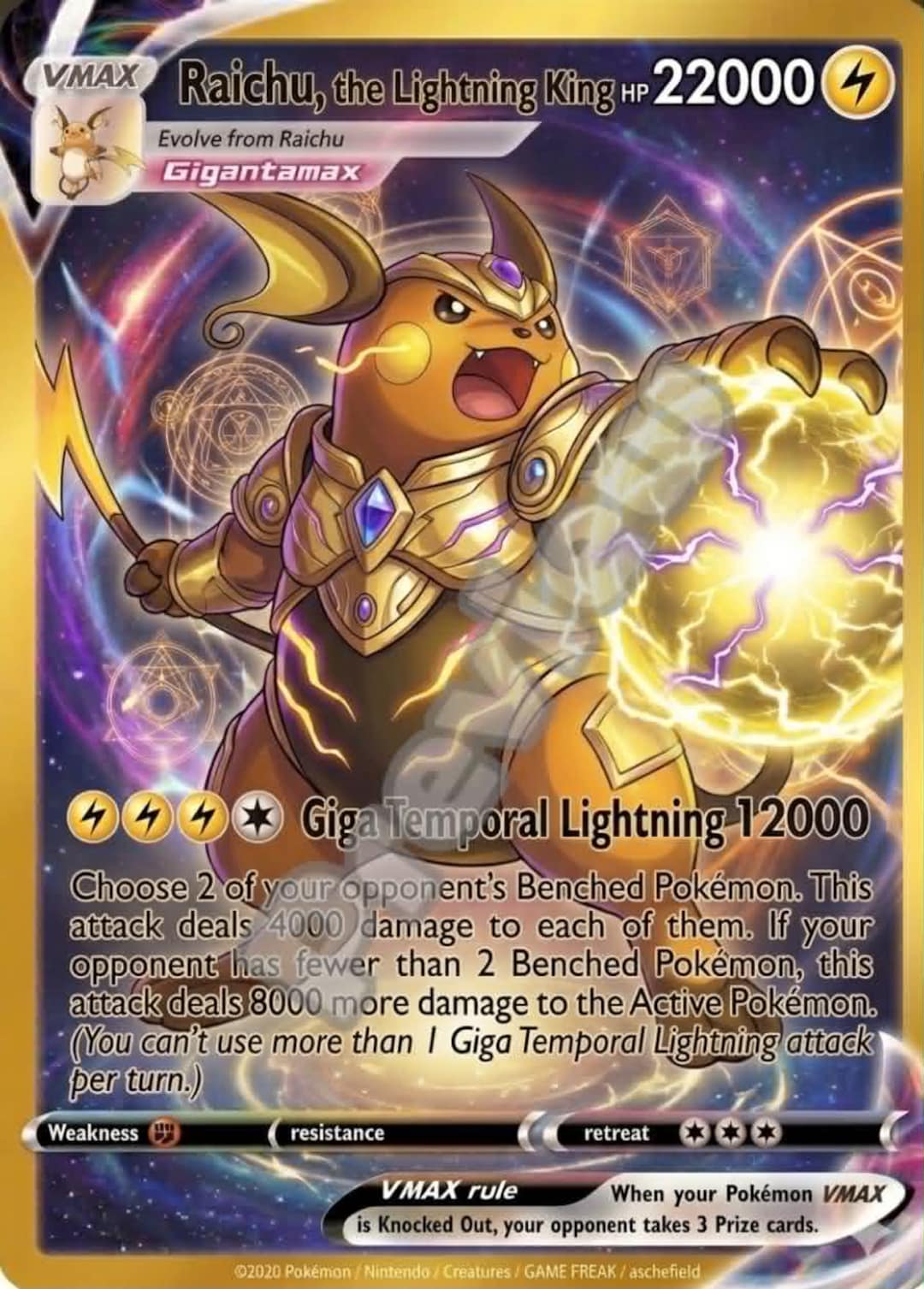 Raichu VMAX Gx Pokemon Card - Etsy