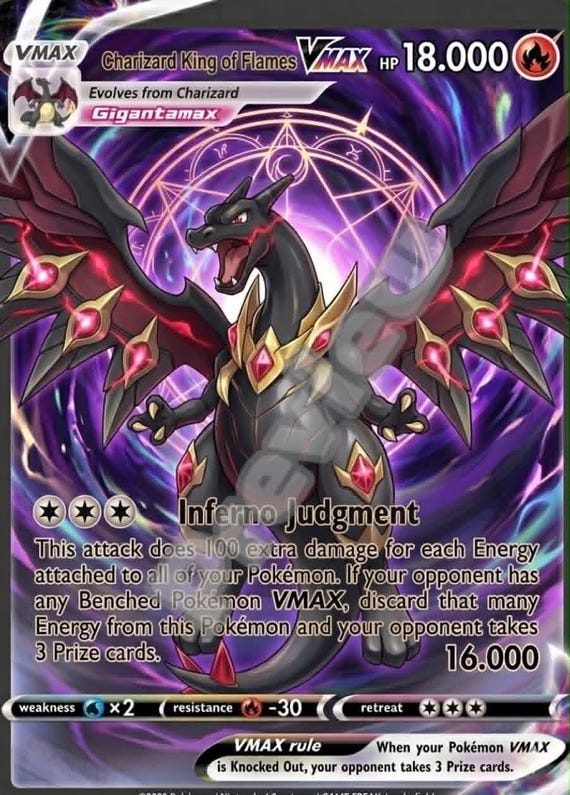 Charizard VMAX Gx Pokemon Card - Etsy