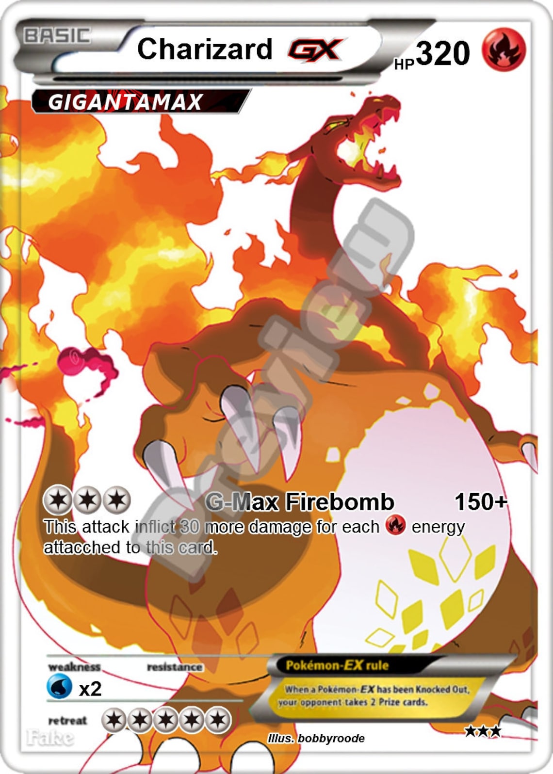 Charizard gx gmax vmax gigantamax ex pokemon card etsy