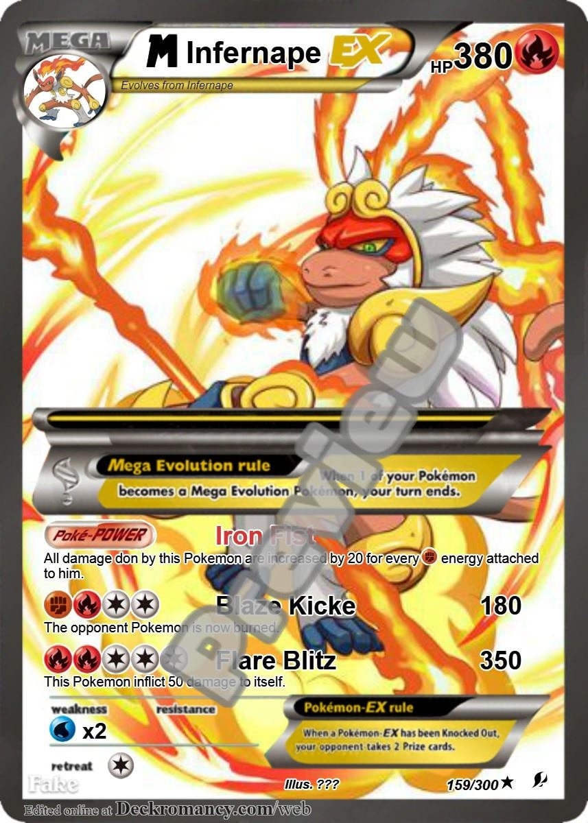 M Infernape Ex Gx Pokemon Card - Etsy UK