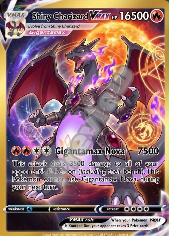 Charizard VMAX Gx Pokemon Card - Etsy