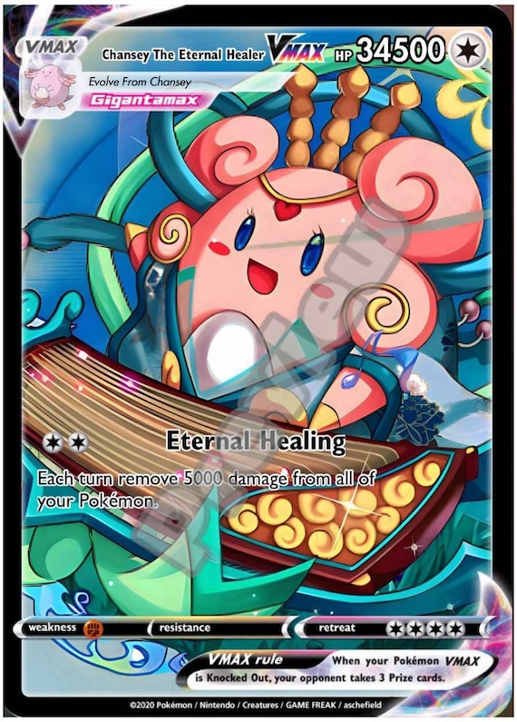 Chansey VMAX Pokemon Card Chansey VMAX Pokemon Card