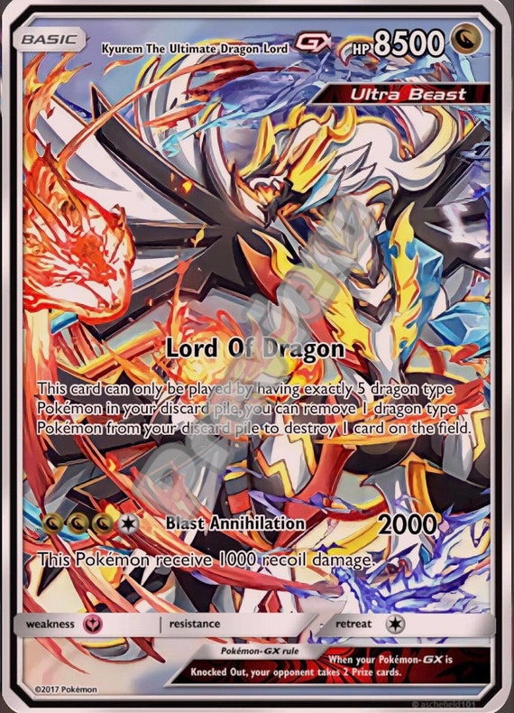 Kyurem the Dragon Lord gx pokemon card -  Portugal