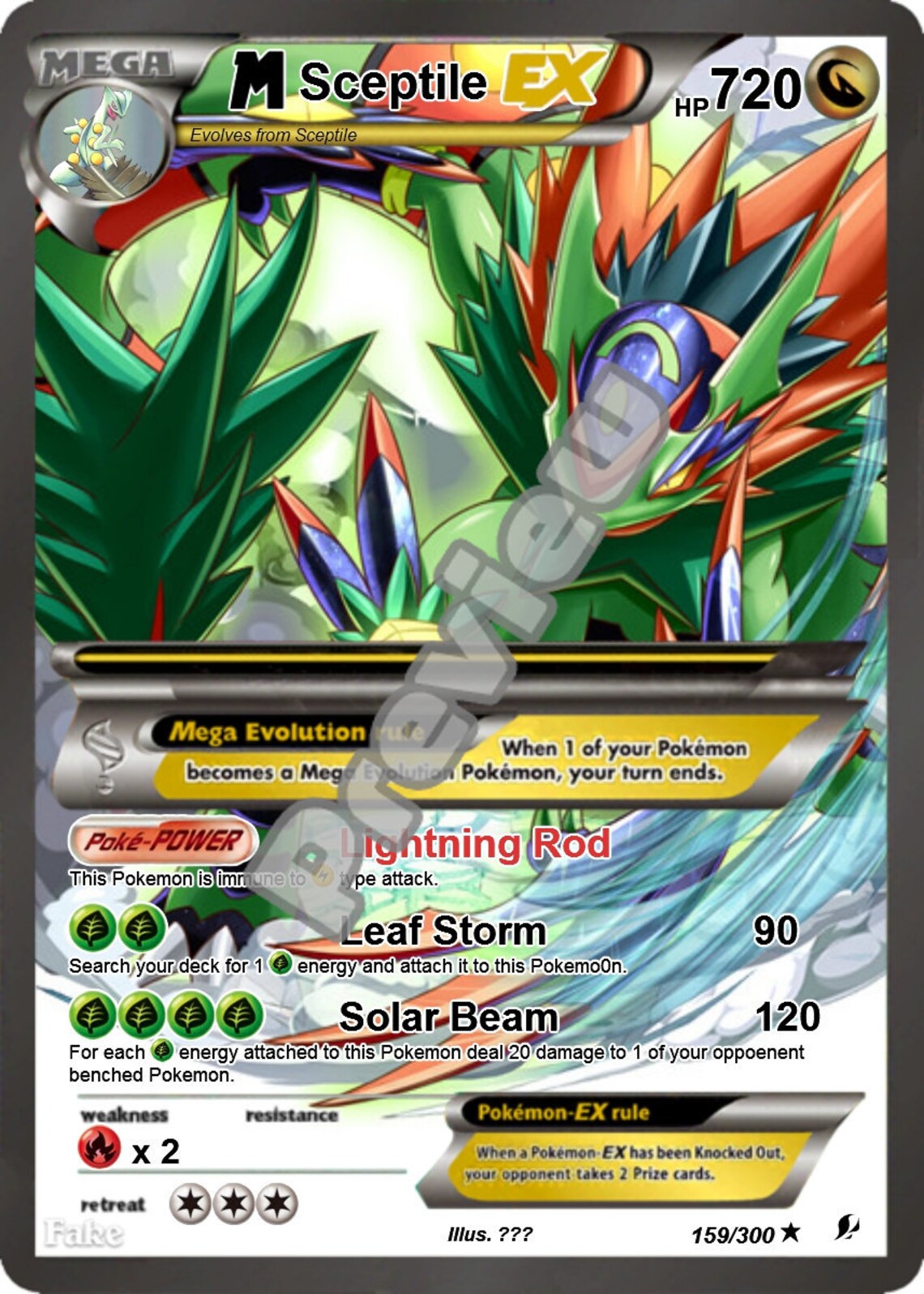 M Sceptile EX Gmax Vmax Gigantamax Ex Pokemon Card - Etsy