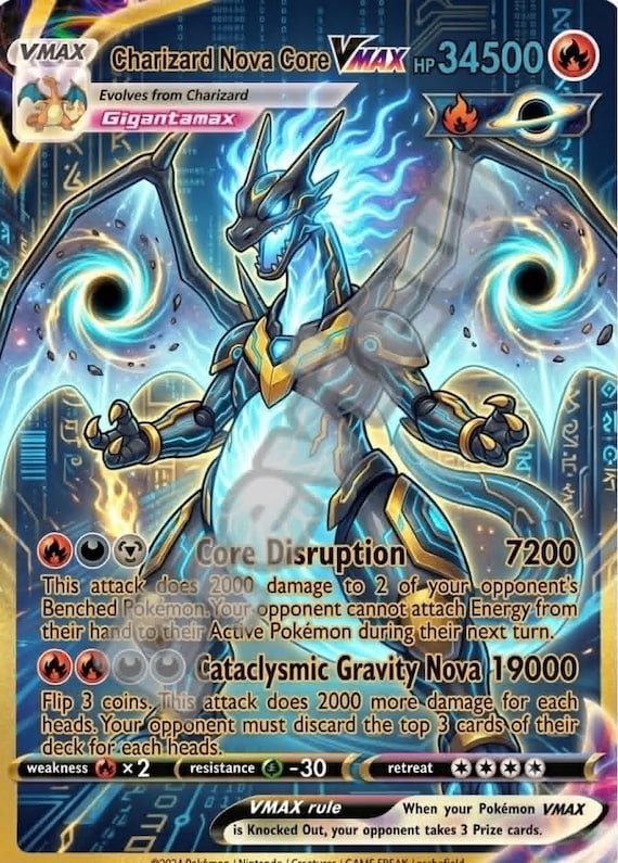 Charizard VMAX Gx Pokemon Card - Etsy
