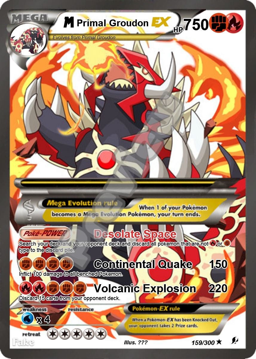 通販 送料無料  M プライマルグラードン ex ポケモンカード - Etsy 日本 ポケモンカードゲーム