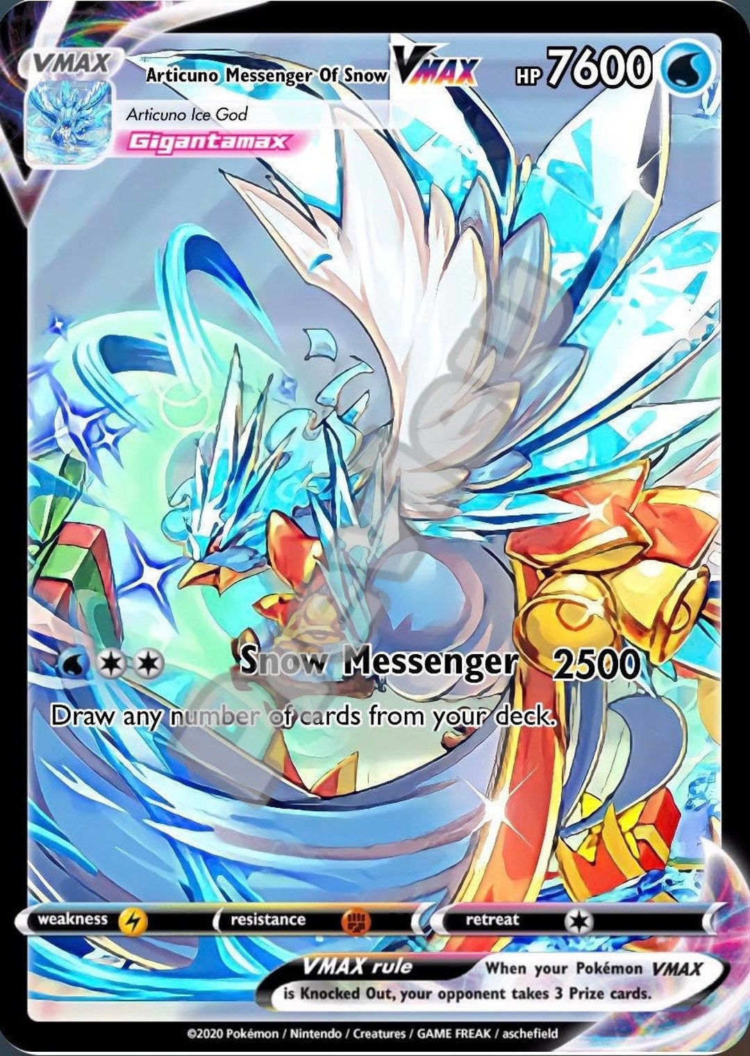 Articuno 雪の使者 VMAX ポケモンカード CHRISTMAS GIFT - Etsy 日本