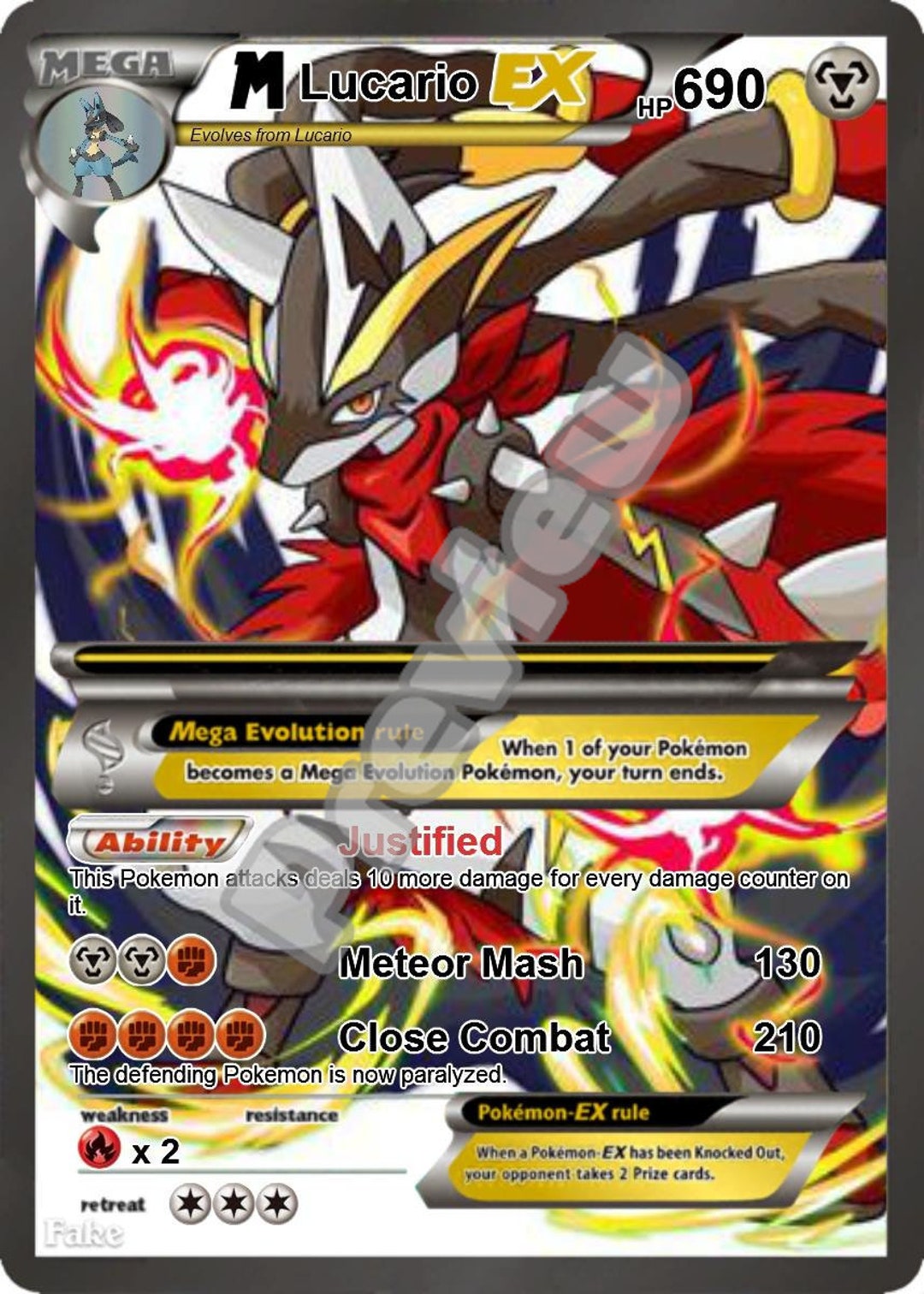 Carta Pokémon Em Metal Lucario GX - Colecionador, Cartinhas Pokémon