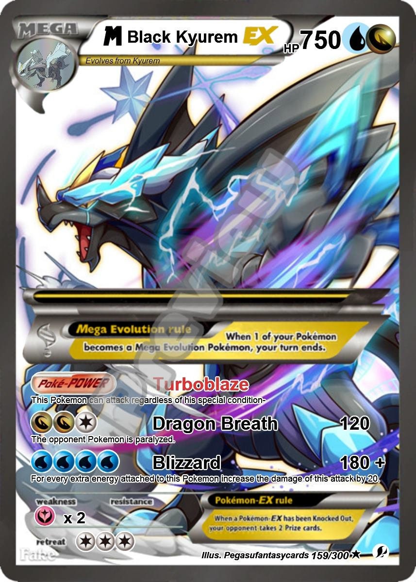 Pokemon Mega Kyurem Ex Card
