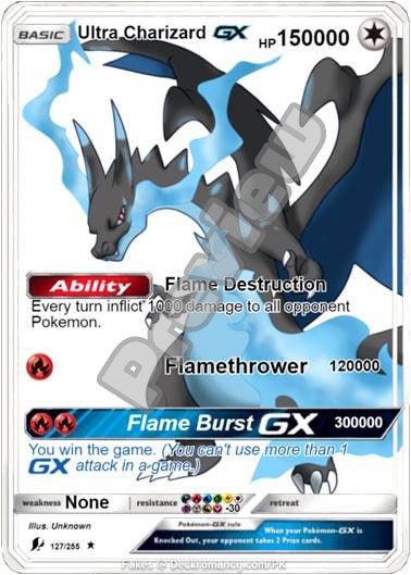 Ultra Charizard Gx Pokemon Card Etsy Ultra Charizard Gx Pokemon Card Etsy