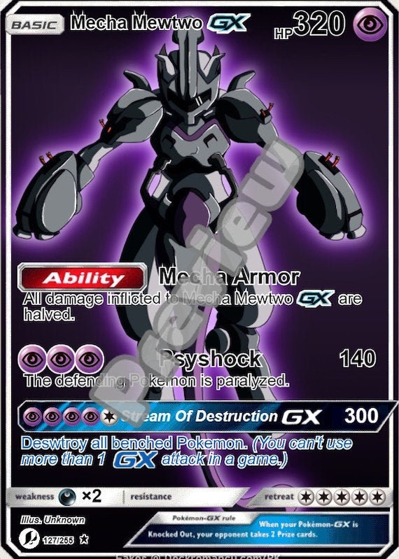 M Mecha Mewtwo VMAX Pokemon Card 