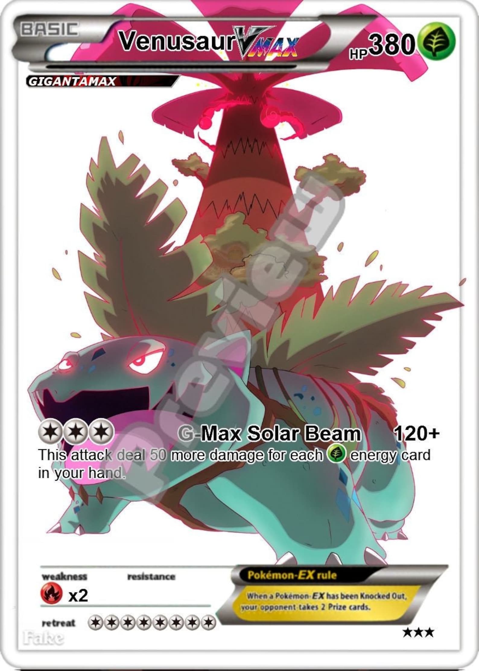 Venusaur Gx Gmax Vmax Gigantamax Ex Pokemon Card Etsy