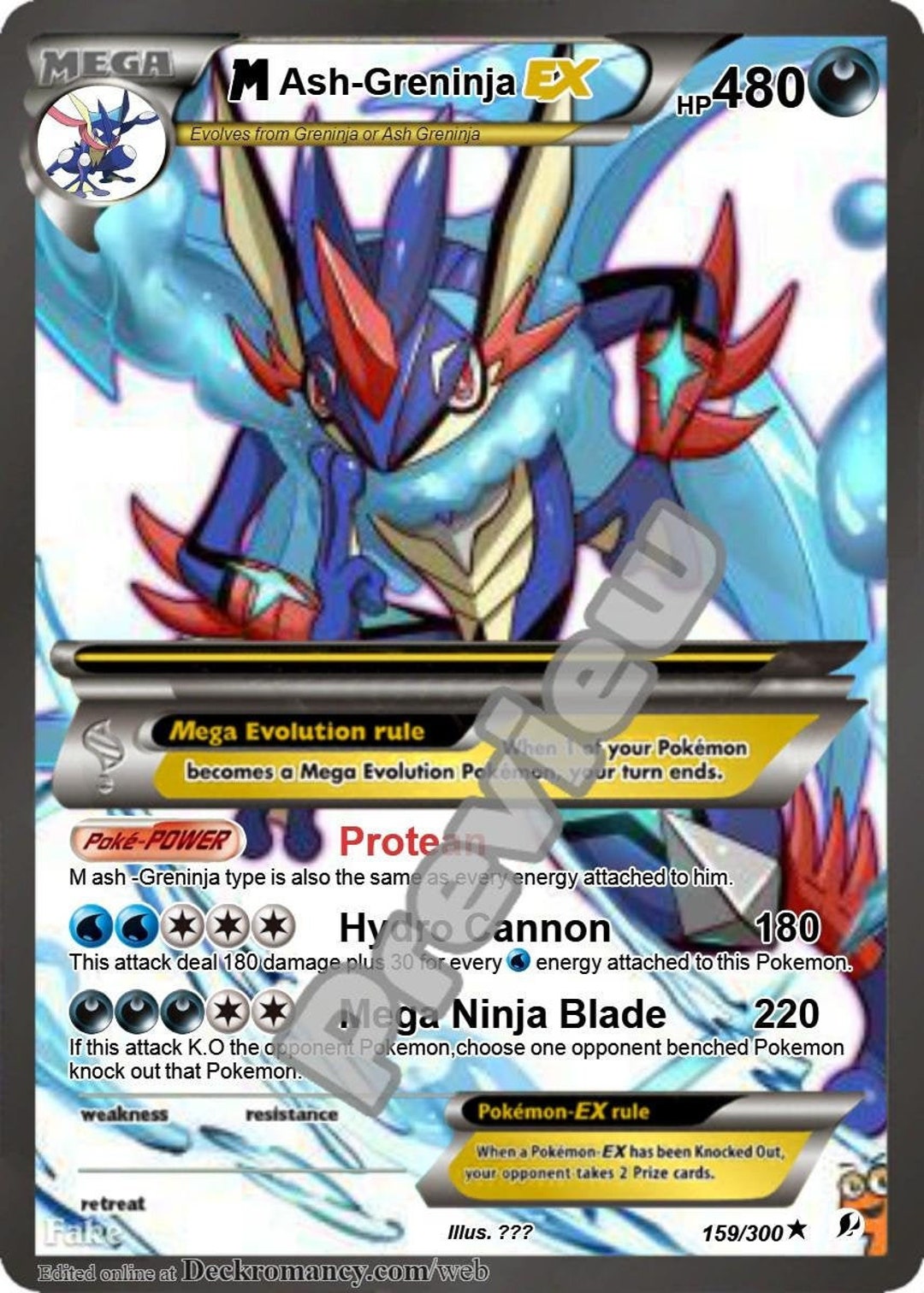 Pokemon Mega Greninja Card