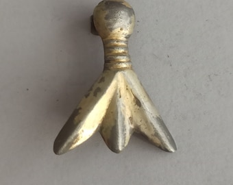 Rare Ancient Merovingian Silver Gilded Cicada Fibula (Brooch) 500-700 ad