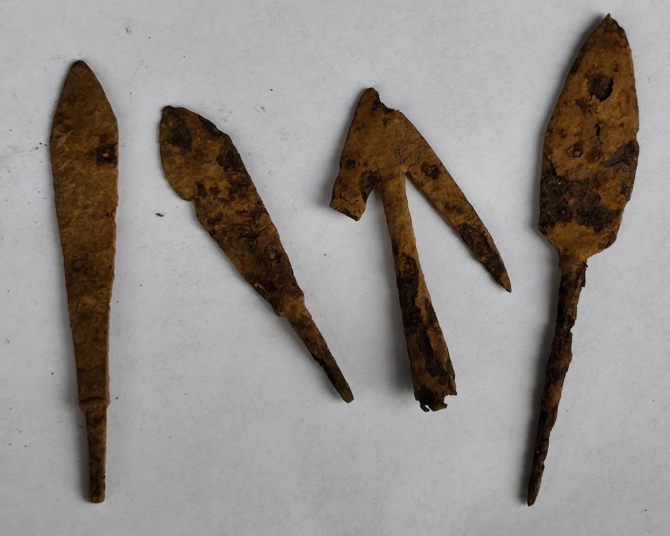 Lot of 4 Ancient Roman Iron Arrowheads 200-300 Ad. War Relics 7-10 Cm ...