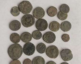 Lot of 26 Ancient Roman Bronze Coins II-V Century AD