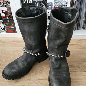 ENGINEER BOOTS Motorcycle Shoes Crust Punk Stenchcore Biker Metal