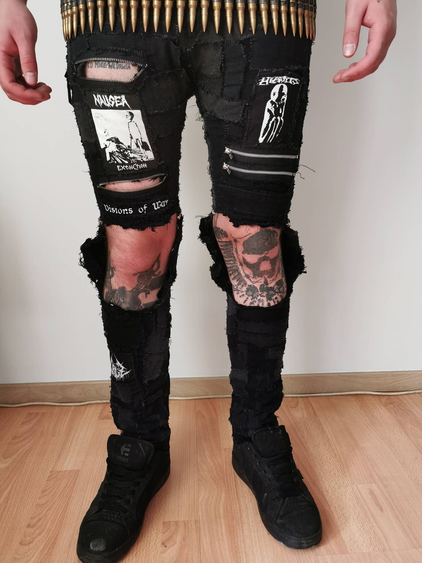 Punk/metal crust pants with a hint of rap. : r/BattleJackets