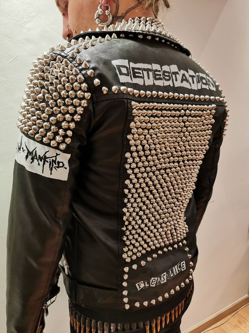 CUSTOM ORDER / Studded Leather Jackets / Punk / Crust / Metal Etsy