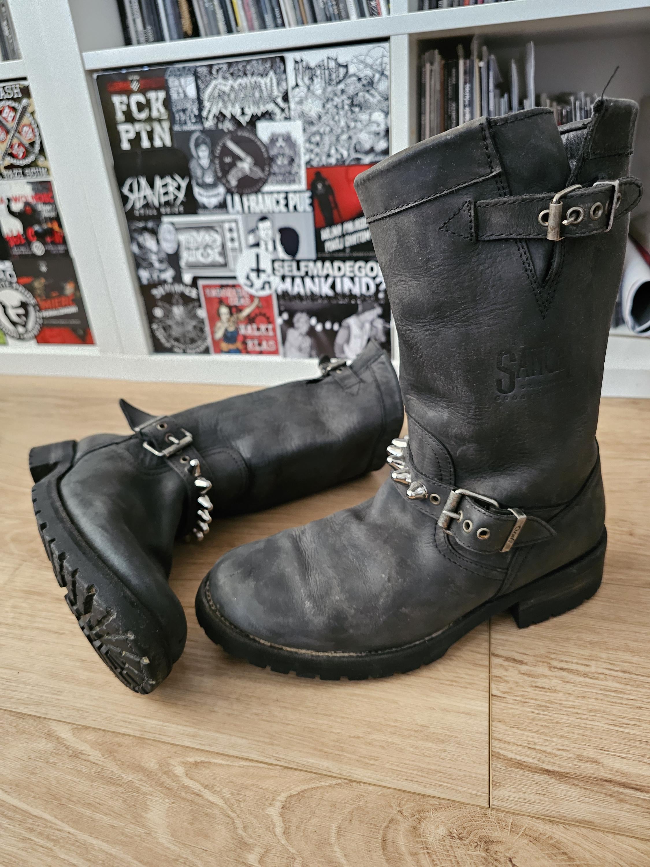 ENGINEER BOOTS Motorcycle Shoes Crust Punk Stenchcore Biker