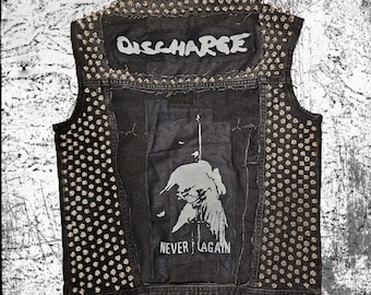 DISCHARGE クラストパンク ヴィンテージ スタッズベスト ジャケット 