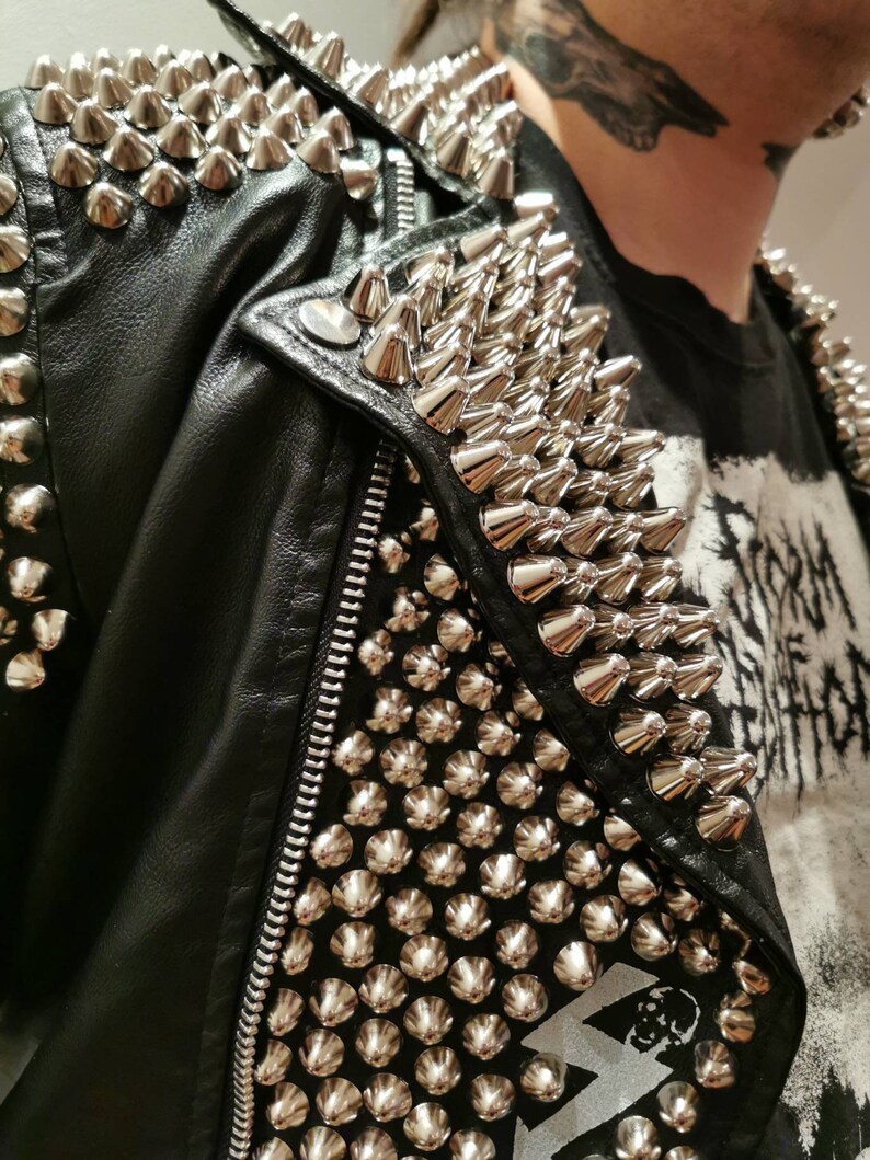 CUSTOM ORDER / Studded Leather Jackets / Punk / Crust / Metal | Etsy