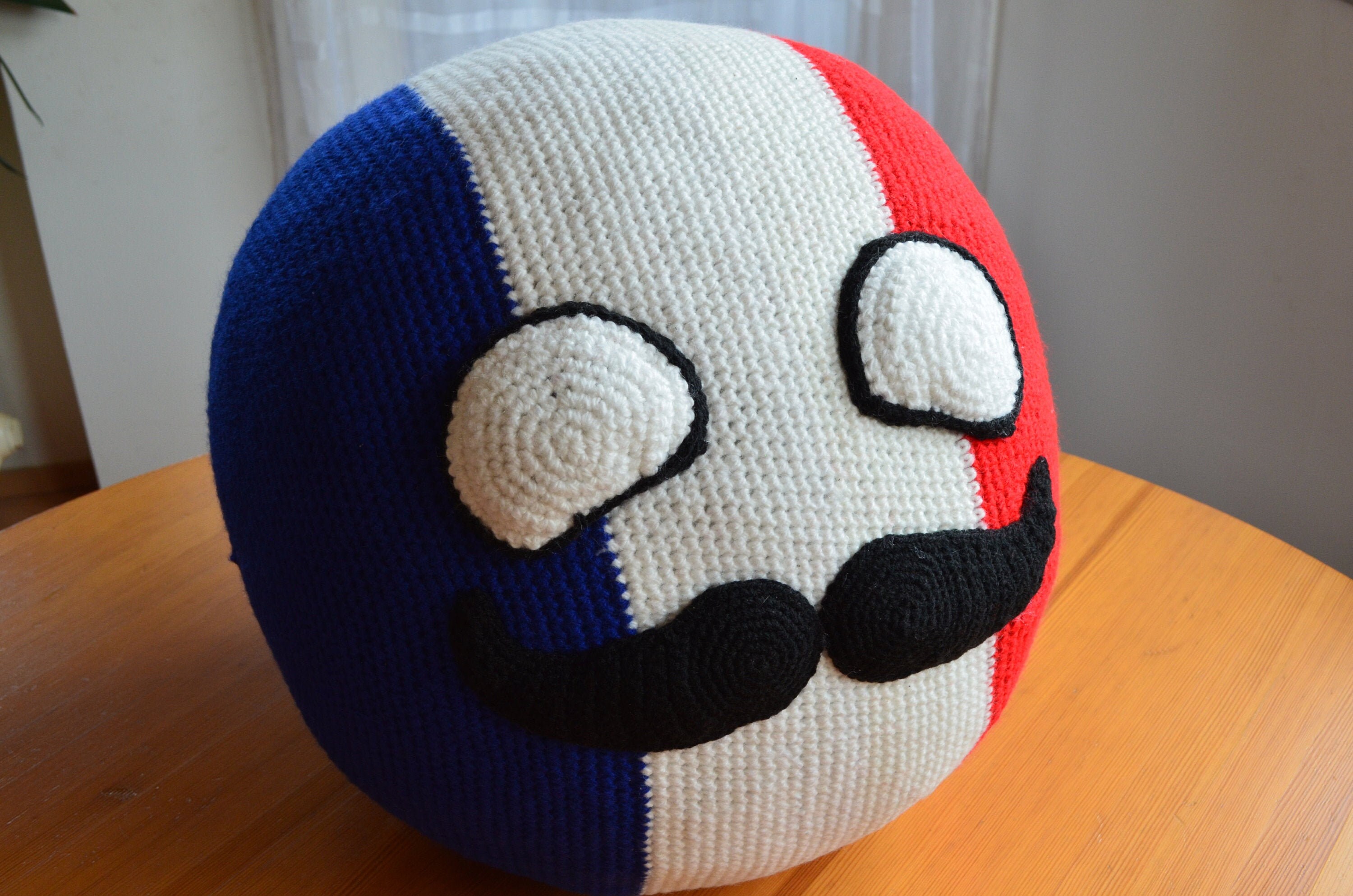 GIANT Country Ball Meme France 20 Inch French Mustache Throw | Etsy