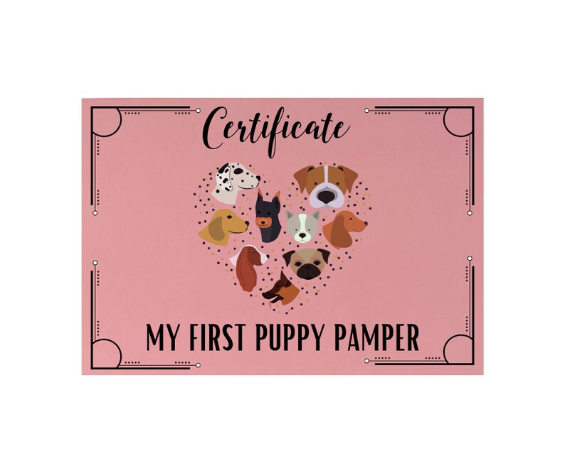 Puppy First Groom Dog Groom Certificate Dogs First Groom Etsy