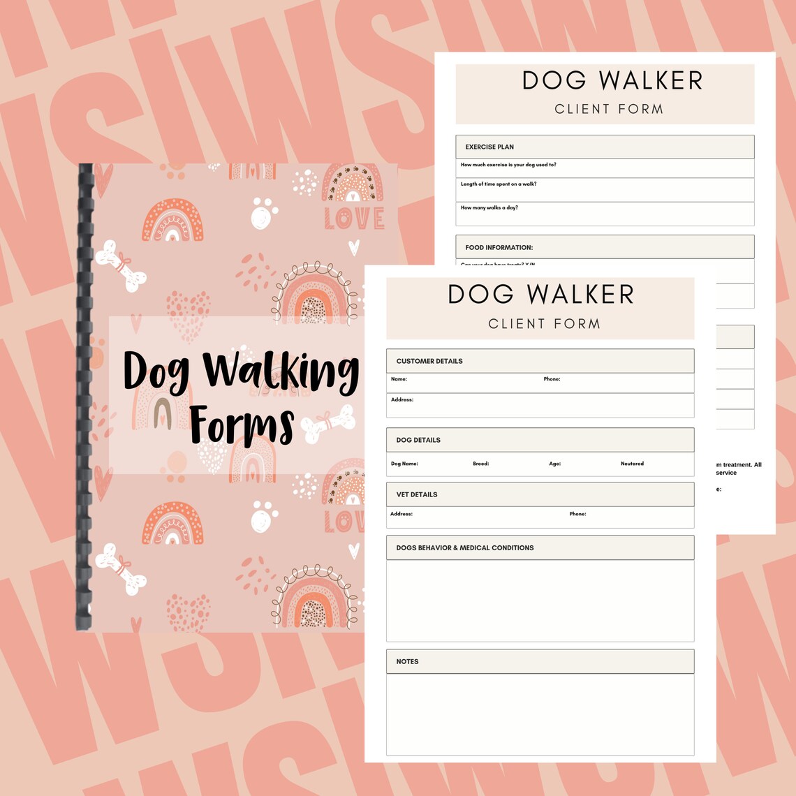 Dog Walker Consent Forms Dog Walking Consent Form Dog - Etsy
