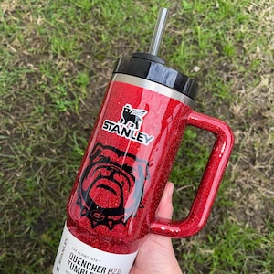 Glitter bulldogs Customized Stanley Tumbler/ team Stanley Tumbler 40oz | Personalized sports Tumbler | Stanley Dupe| I can make your team!