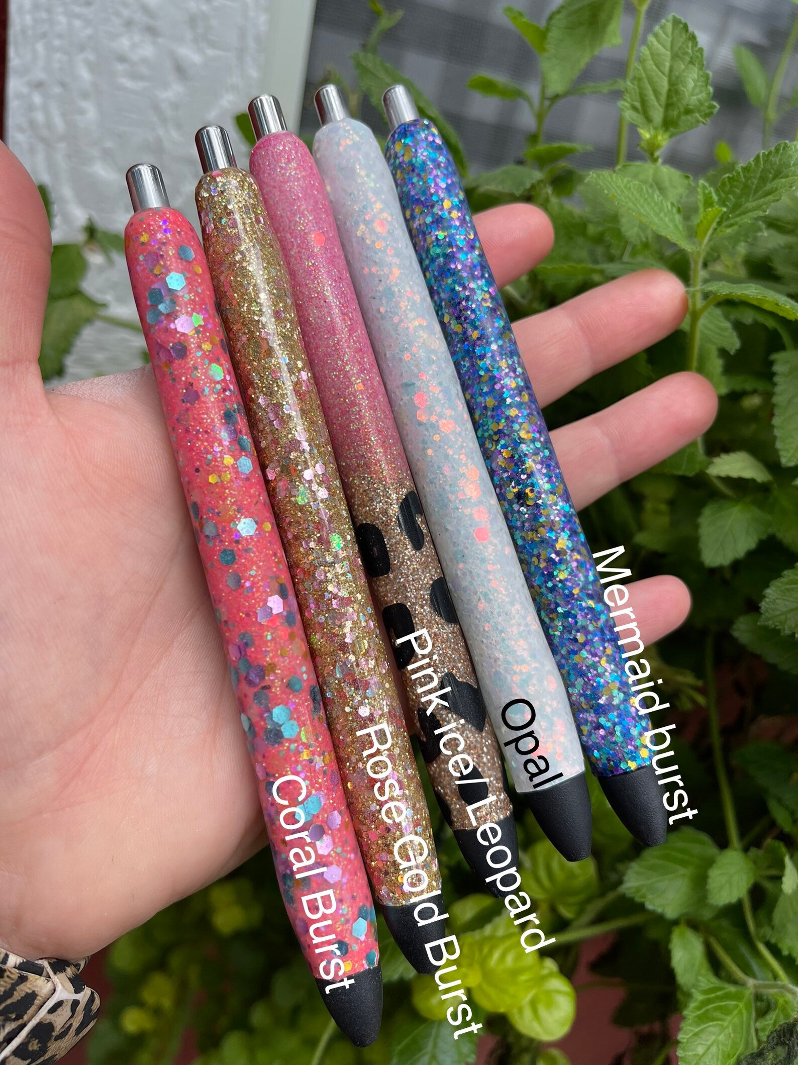 Inkjoy Refillable Personalized Epoxy Glitter Pen Etsy