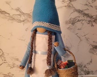 Handmade Belle Gnome, Beauty and the Beast Inspired, Book Basket