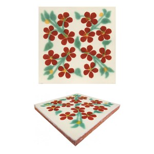 AZULEJOS PARA PISCINA Azulejos artesanales de cerámica de Talavera mexicana a prueba de heladas - Violetas2 - (usted selecciona el tamaño)