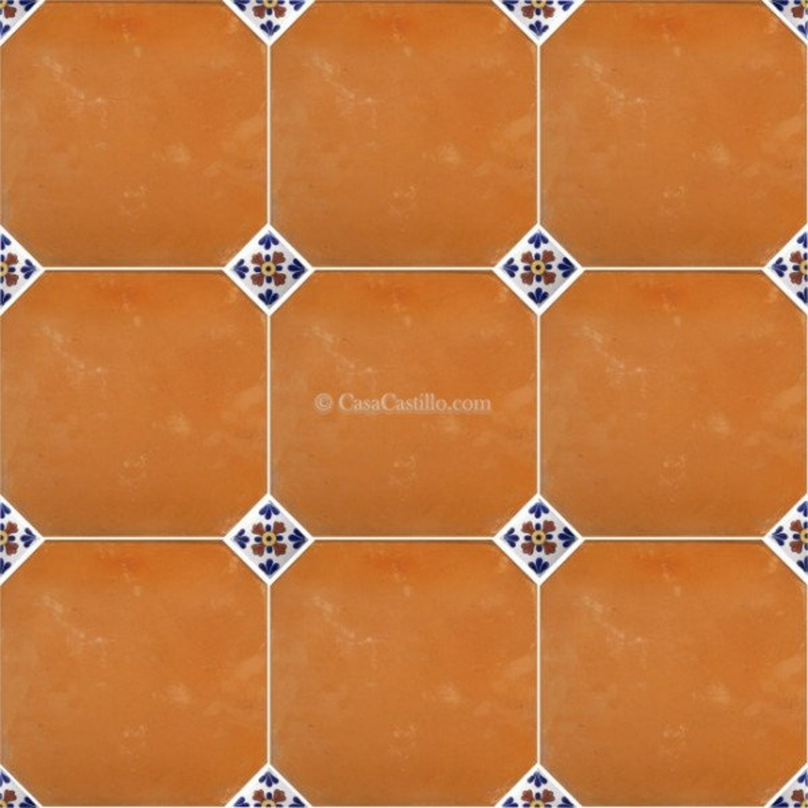 Mexican Saltillo Tiles Handcrafted Octagonal 1 Unsealed Etsy