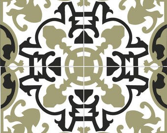 Handgjorda mexikanska missionscementplattor - Campanello 3 - 20x20 cm