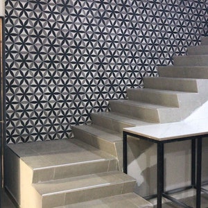 Mexican Mission Cement Tile Handcrafted 10 sqf - Fiore Hexagonal3 - 8x8&quot;