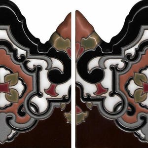 Price Per BOX Ceramic High Relief Border  Tiles Handcrafted  - Plaquet Cosio - 6"x6"(20 pcs)